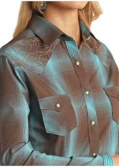 PANHANDLE Women's Rough Stock Snap Flap Pocket #R4S3251 -Men's Plaid Shirt Sales e3769ca7993577a31ac22755092df277