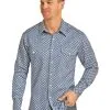 Men's Rock & Roll Cowboy Fire Resistant Snap Front Shirt #B2S2338