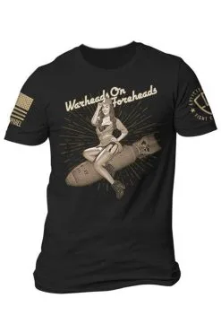Nine Line Apparel Men's Nine Line Warheads On Foreheads T-Shirt #E9-PINUP-TS-BLACK