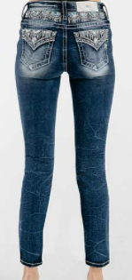 Women's Miss Me Turquoise Rays Skinny Jean #M3826S