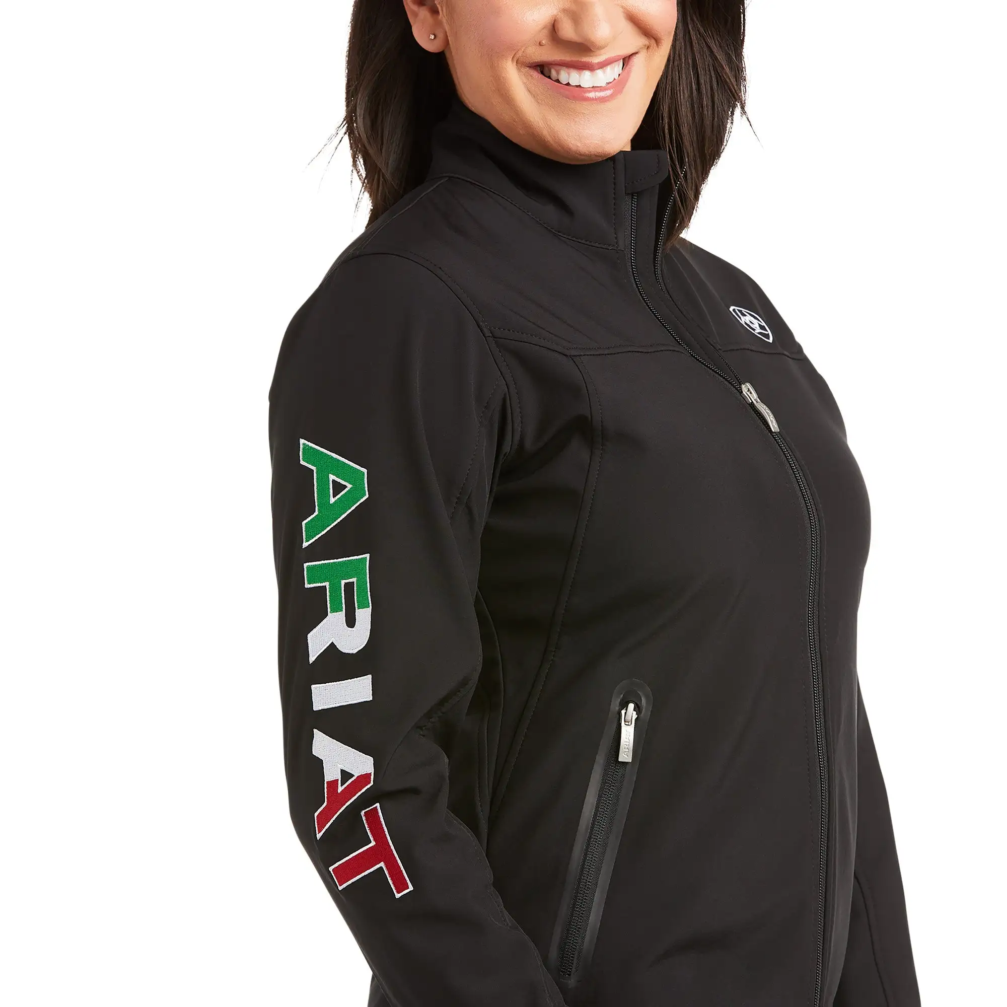 Women's Ariat Classic Team Mexico Softshell Water Resistant Jacket #10031428 3 Women's Ariat Classic Team Mexico Softshell Water Resistant Jacket #10031428