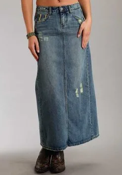 Roper Apparel Women's Roper Long Denim Skirt #11-060-0202-0469BU