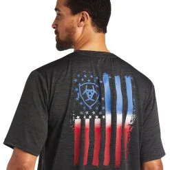 Men's Ariat Charger Vertical Flag T-Shirt #10040632 -Men's Plaid Shirt Sales ee1e9e68580e0a810b0dc193a7a77185