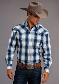 Roper Apparel Men's Stetson Snap Front Shirt #11-001-0478-5011BU
