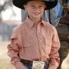 Boy's Cinch Snap Front Shirt #MTW7020087BRN