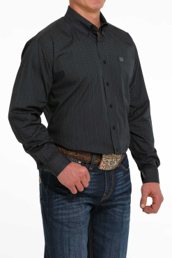 Men's Cinch Black Button Down Shirt #MTW1105500BLK -Men's Plaid Shirt Sales f9689057fdb6611c861d207b9a849998