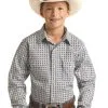 ROCK & ROLL COWBOY Boy's Rough Stock Snap Front Shirt #RSBSOSRZDC -Men's Plaid Shirt Sales f97e3c9553bf54c6605856faa93b7b8c