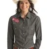 PANHANDLE Women's Rough Stock Snap Front Shirt #RSWSOSRZCV