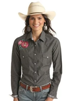 PANHANDLE Women's Rough Stock Snap Front Shirt #RSWSOSRZCV