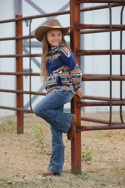 Cinch Girl's Cruel Girl Aztec Horse Print Polar Fleece Pullover #CWK8640002 -Men's Plaid Shirt Sales fc861223bad85f32d54d64774cd1db82