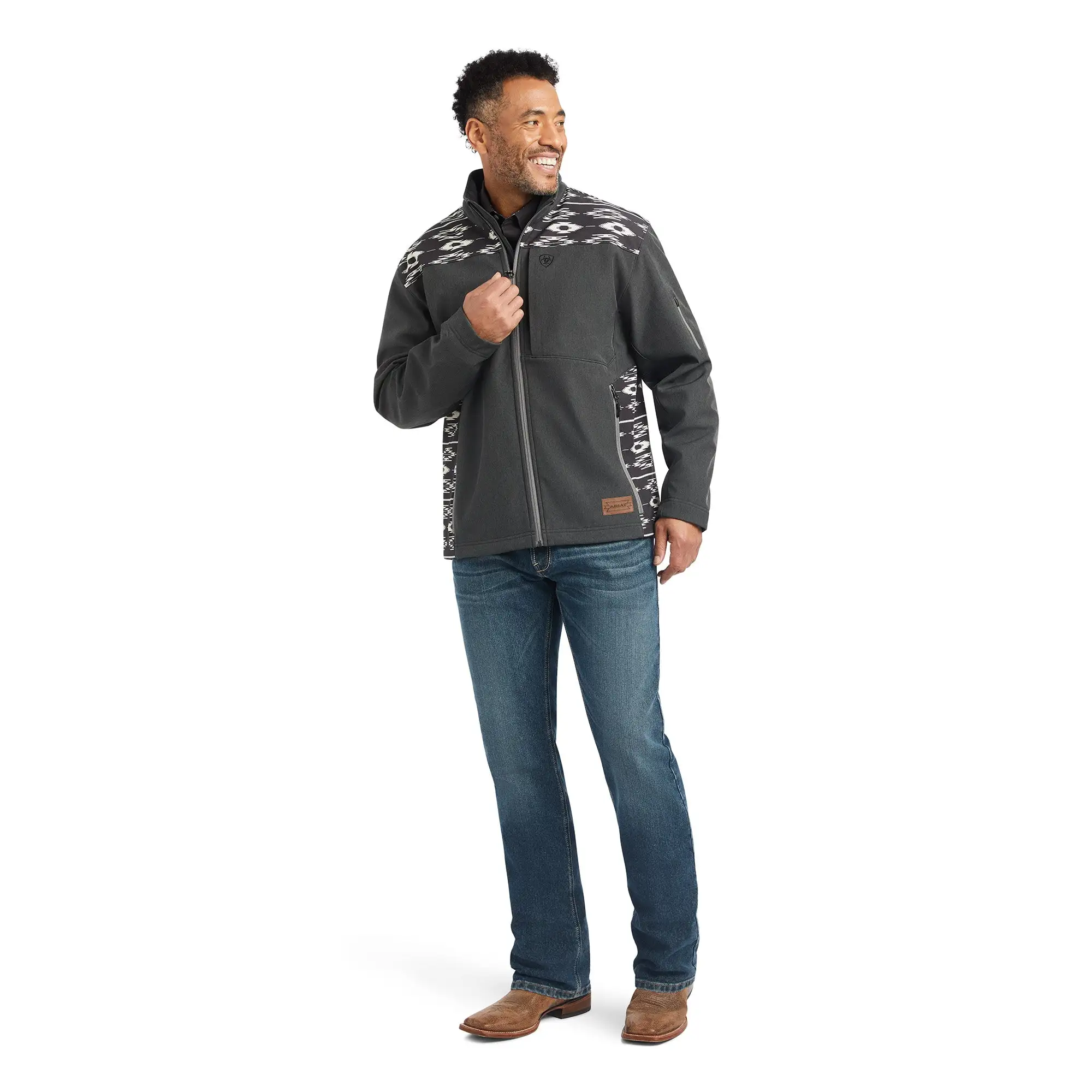 Men's Ariat Vernon 2.0 Chimayo Softshell Jacket #10042132X-C 5 Men's Ariat Vernon 2.0 Chimayo Softshell Jacket #10042132X-C - Image 3