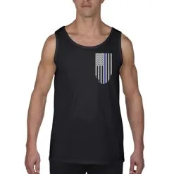 Men's Thin Blue Line Honor & Respect Tank #TBL-TANK-C -Men's Plaid Shirt Sales front black thin blue line flag model 1024x1024 e8874e6d 6138 4926 849c 85df9b4b9164