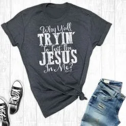 REBEL & ROSE Women's Rebel Rose Jesus In Me T-Shirt
