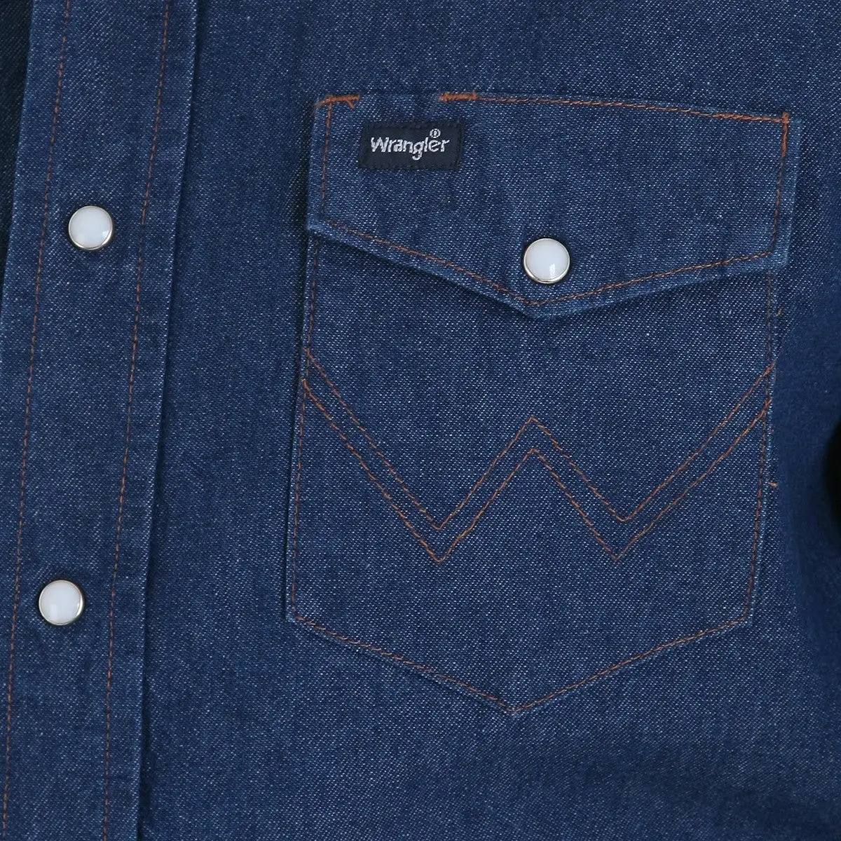 Men's Wrangler Authentic Cowboy Cut Snap Front Work Shirt #70127MW 4 Men's Wrangler Authentic Cowboy Cut Snap Front Work Shirt #70127MW - Image 2